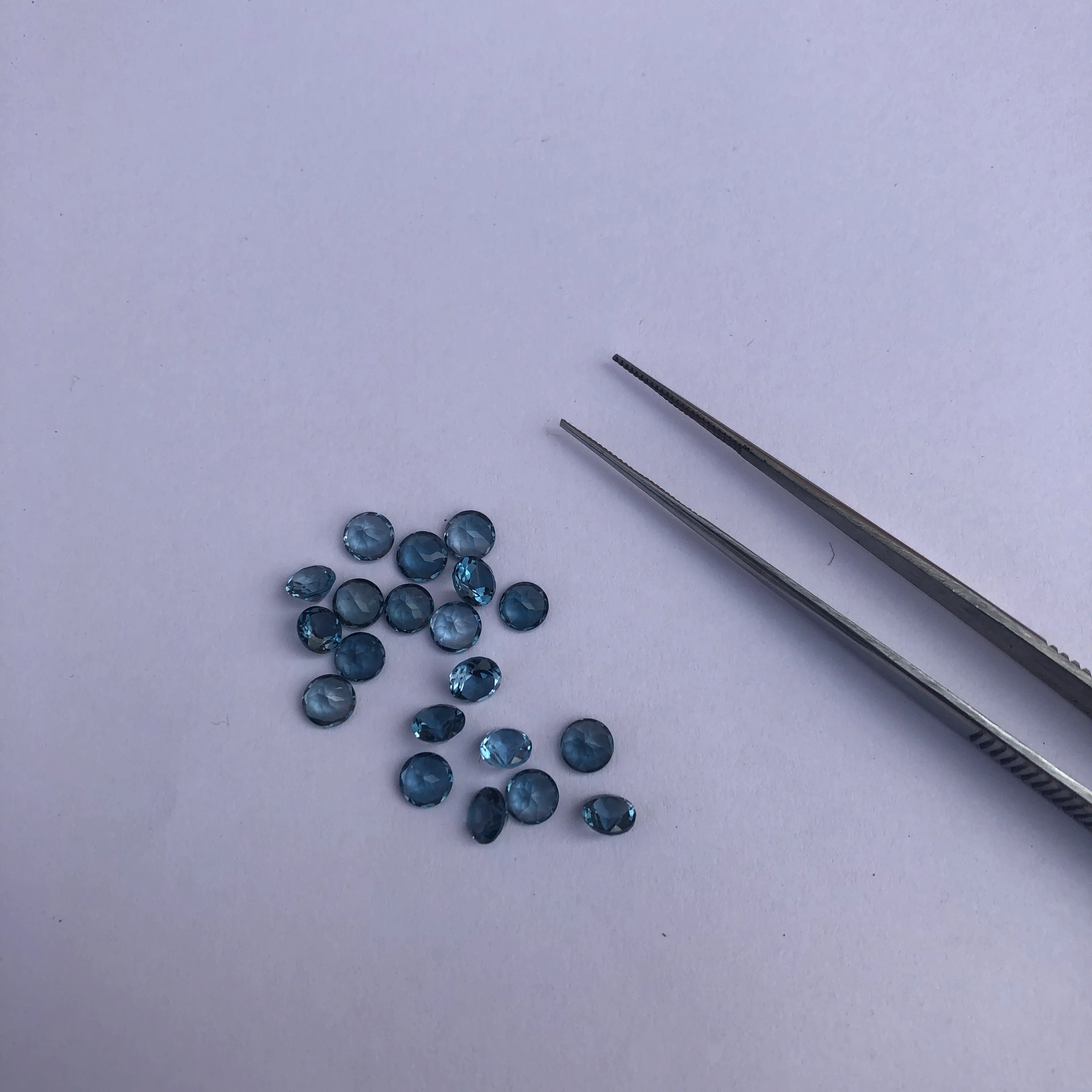 4mm Natural London Blue Topaz Stone Faceted Round Cut Loose Gemstone Semi Precious Stones For Jewelry Making Direct Buy Online