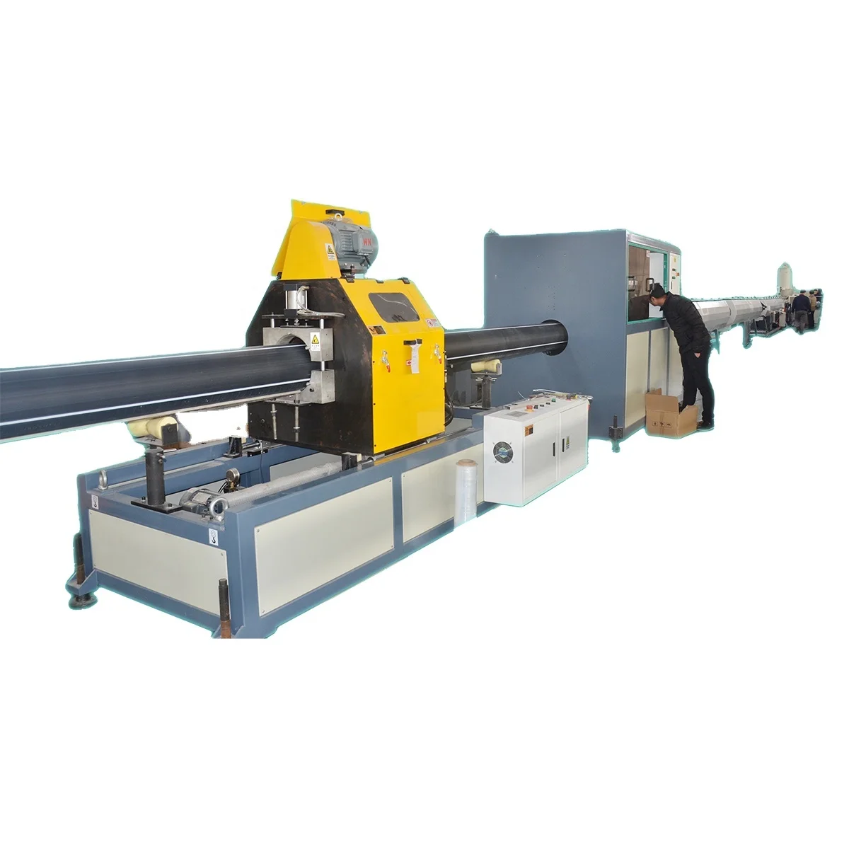 Plastic Hdpe/PP/PVC Water Pipe Extrusion Line PE Pipe Machine With Steel Wire SJ-65/33 Single-screw