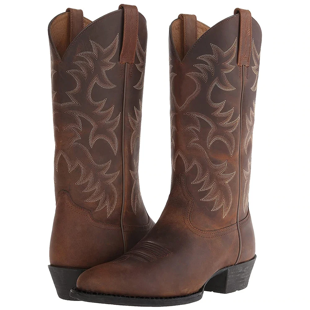 Polo Men Horse Riding Leather Long Zipper Ridding Real Leather Boots Tall Boots.