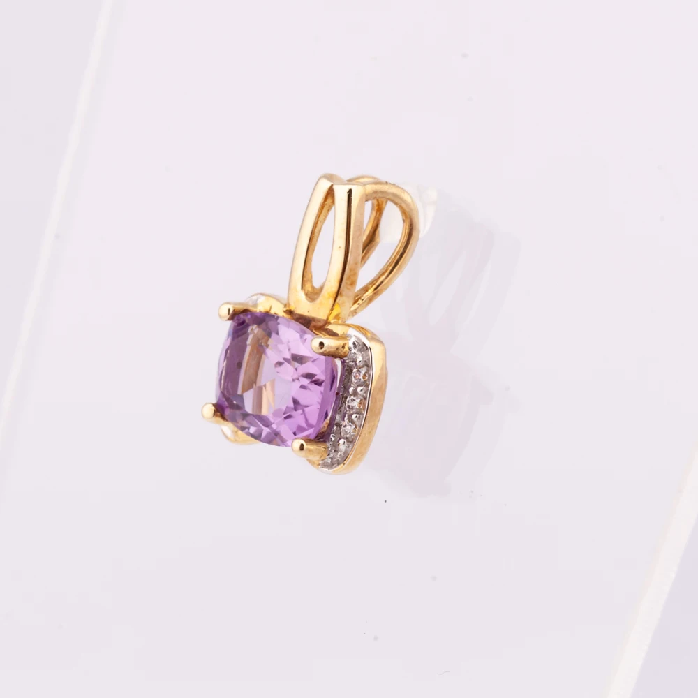 Dark Amethyst diamond pendant silver 925 can be customized high quality factory price from Thailand Factory