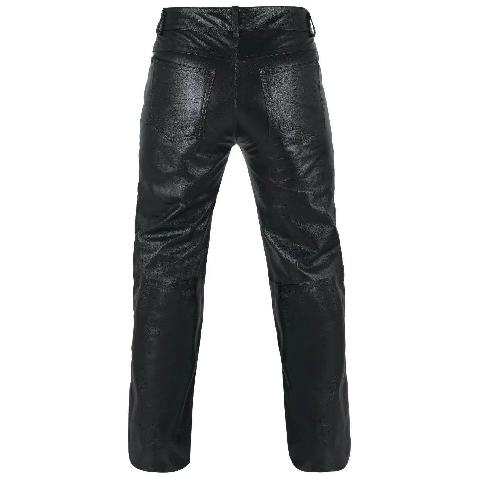 High Quality Genuine Leather Pants Four Pocket Premium Leather Chaps with Removable Liner in Retro Brown
