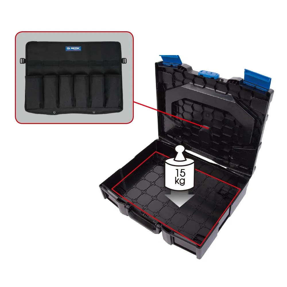 KING TONY Modular Stacking Box 456x372x115mm Tool Box  Hand Tool Box 87405-1