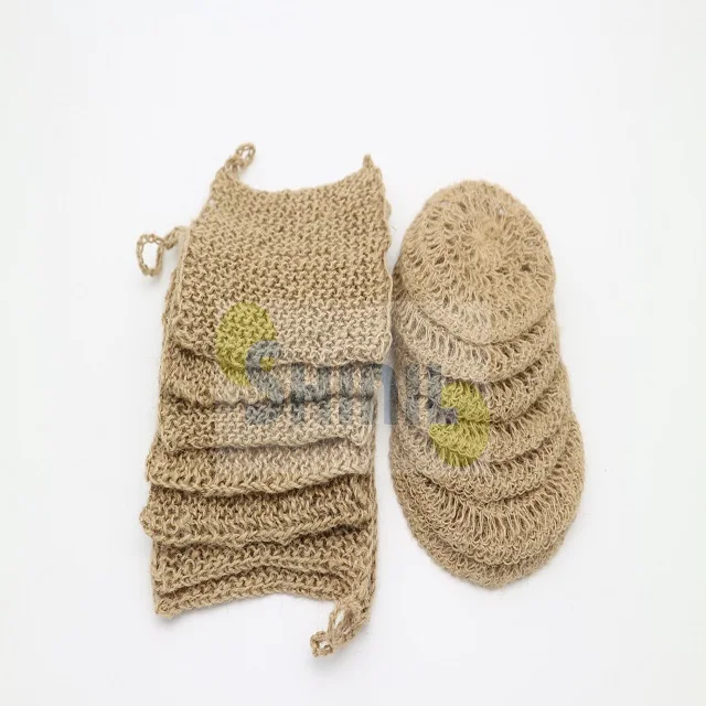 Natural Sisal Net Scrubber to make 100% hand made knitting no use glue coconut shell available