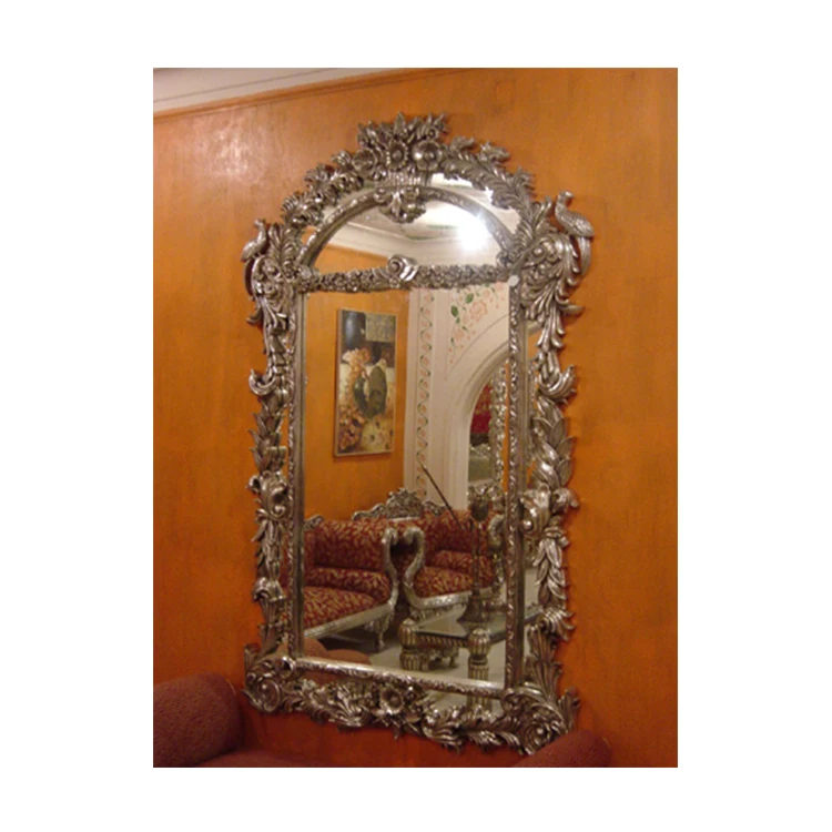 
Beautifully Designed White Metal Wall Mirror Frame for Decorative Living Room 
