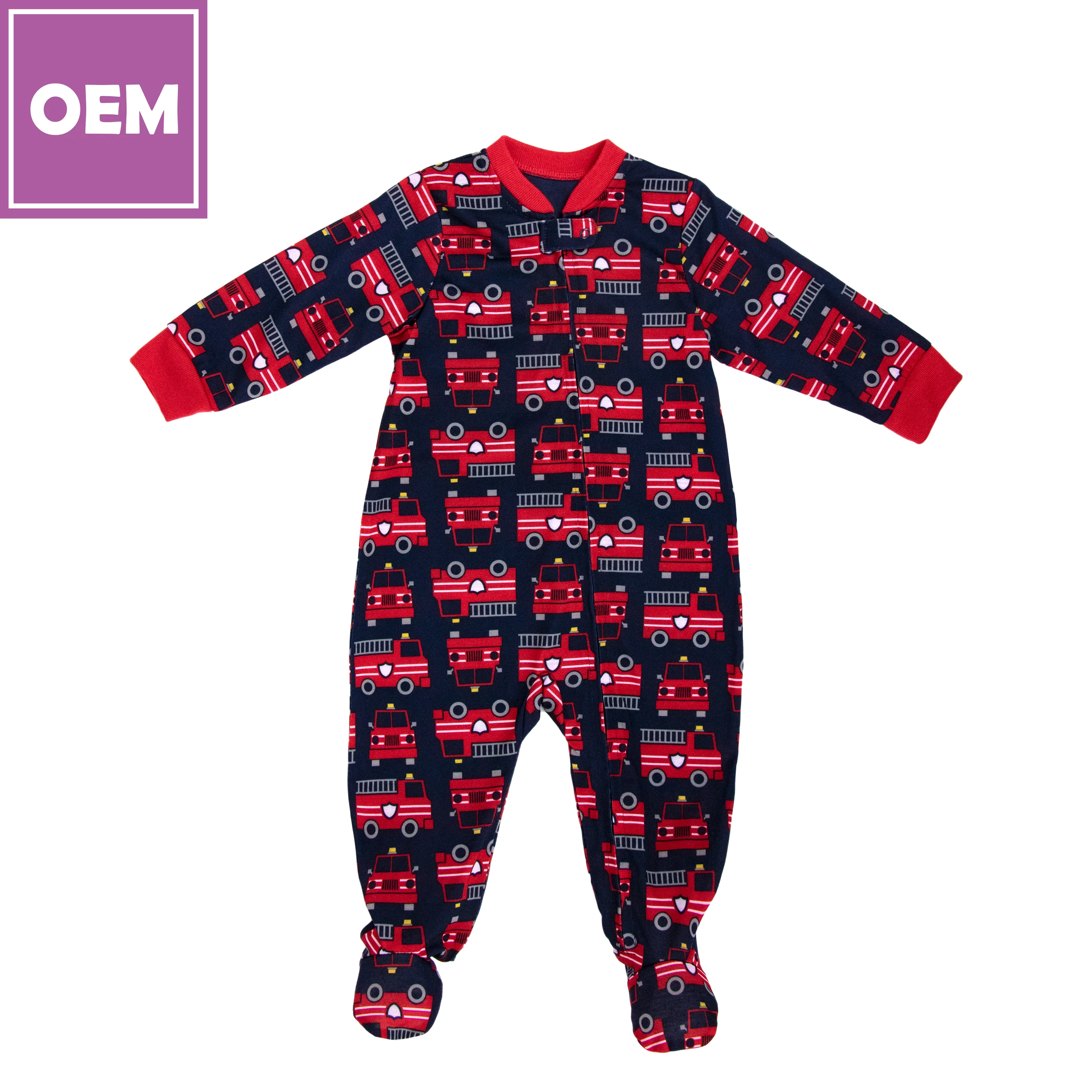 JOYUAN GARMENT MANUFACTURER BR190802 baby romper - RED amazon products oem pyjamas kids play suits night wear footed footie