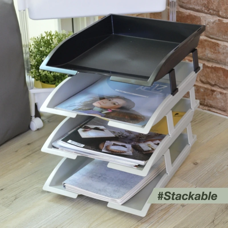 
A4 Paper File/Document Desktop Organizer-Beige 