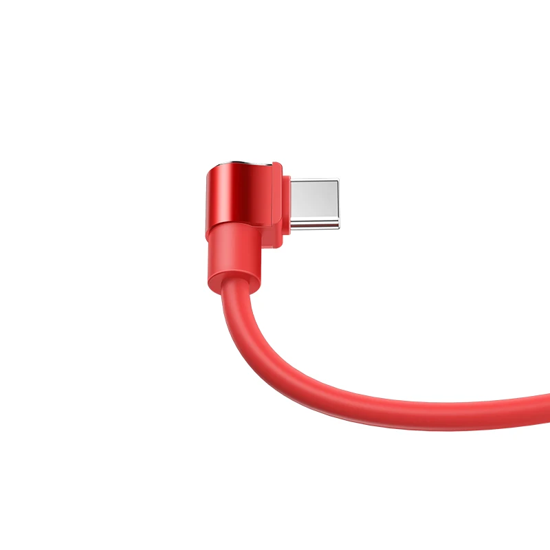 
90 degree L Shaped HOCO U37 Long roam charging elbow data cable for iPhone Micro USB Type C 1.2 meter TPE aluminum alloy 