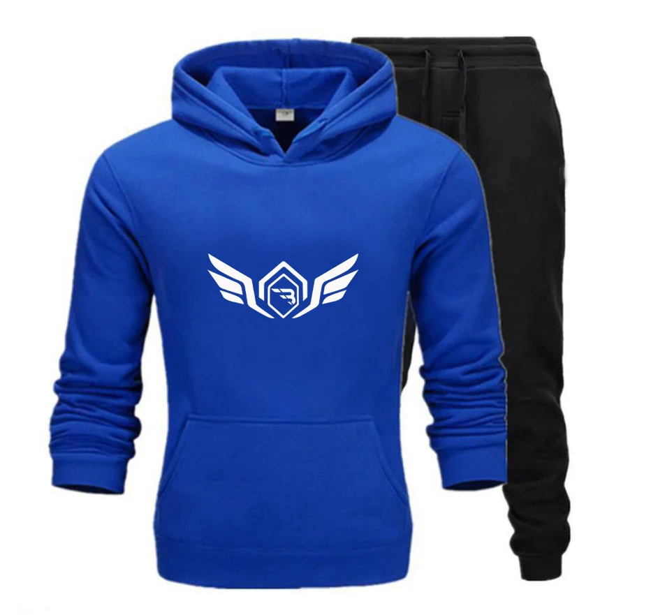 Oem Custom Men Plain Hooded Jogging & Casual wear Cotton fleece Sweatsuit / Tracksuit