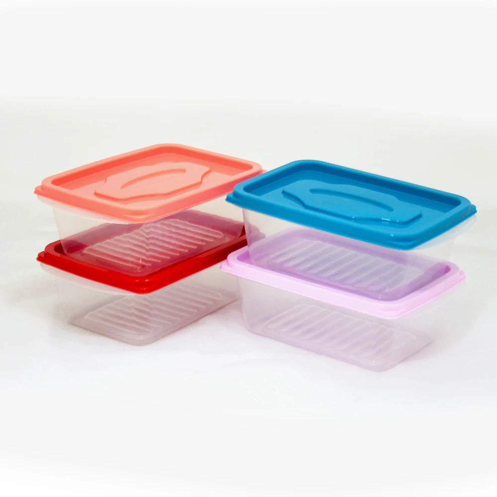 Food Storage FOOD BOX 1500 ML VICTORY Clear Blue Food Container 216 x 156 x  70 mm