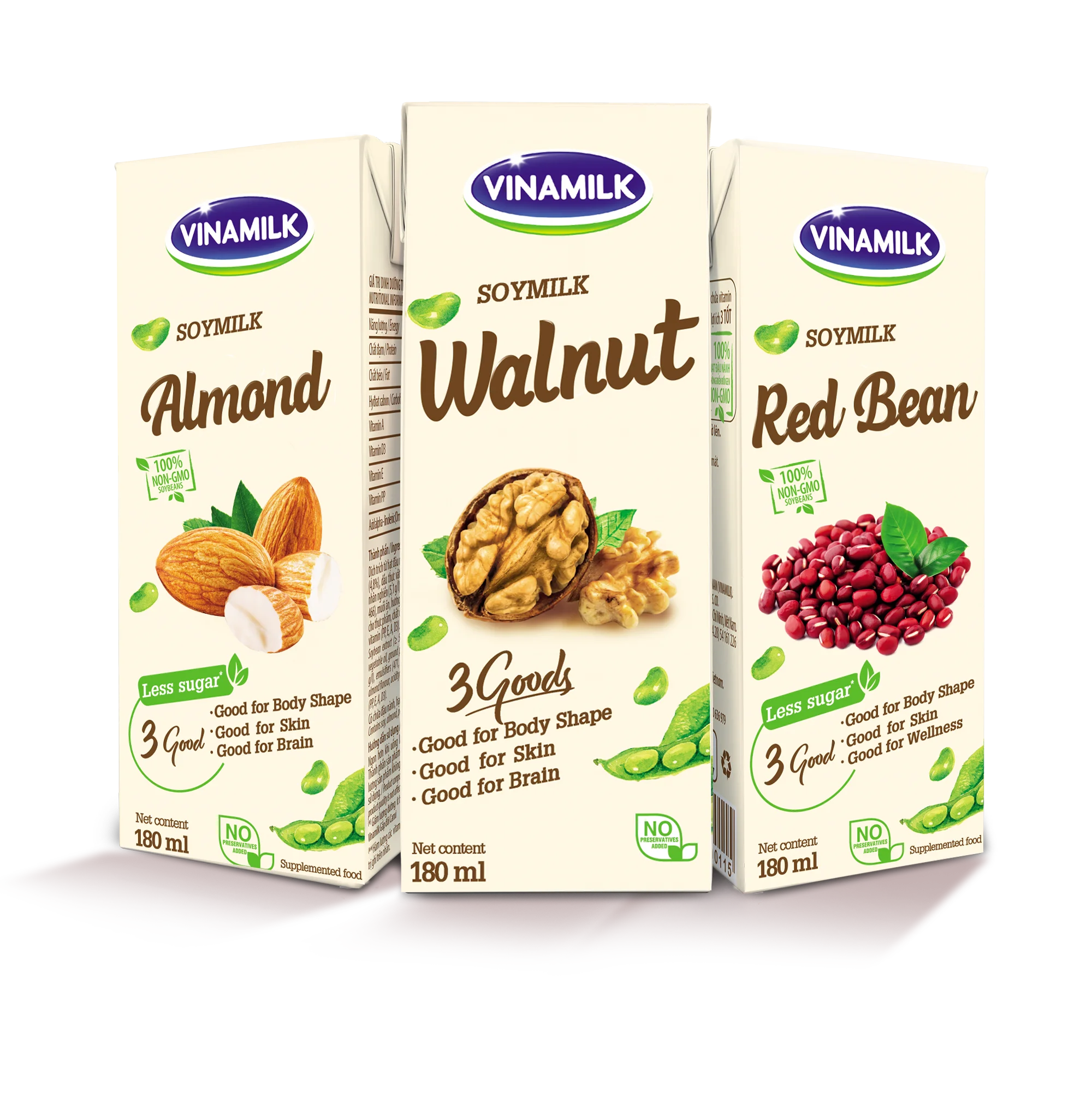 Высококачественное соевое молоко GMP ISO молочный молок Миндальный аромат без сахара 180 мл X 48 коробок светло-желтого цвета мл./Световой крем в