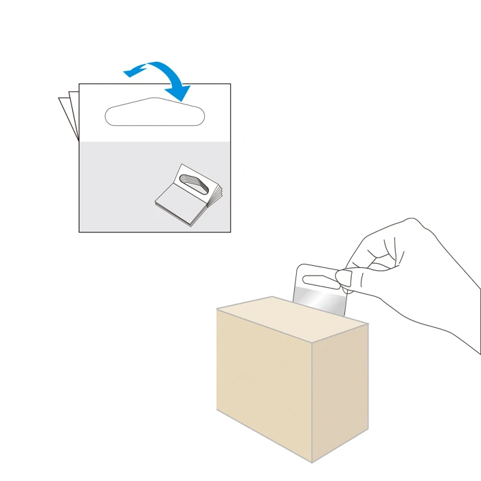 Прозрачные прочные треугольные подвесные вкладыши с клейкой основой