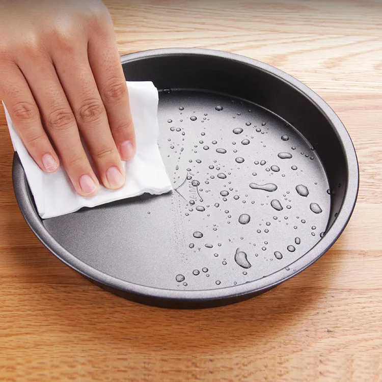 Wholesale Cooking Pie Deep Carbon Steel Tray Coating Grill Baking Non Stick Pizza Pan