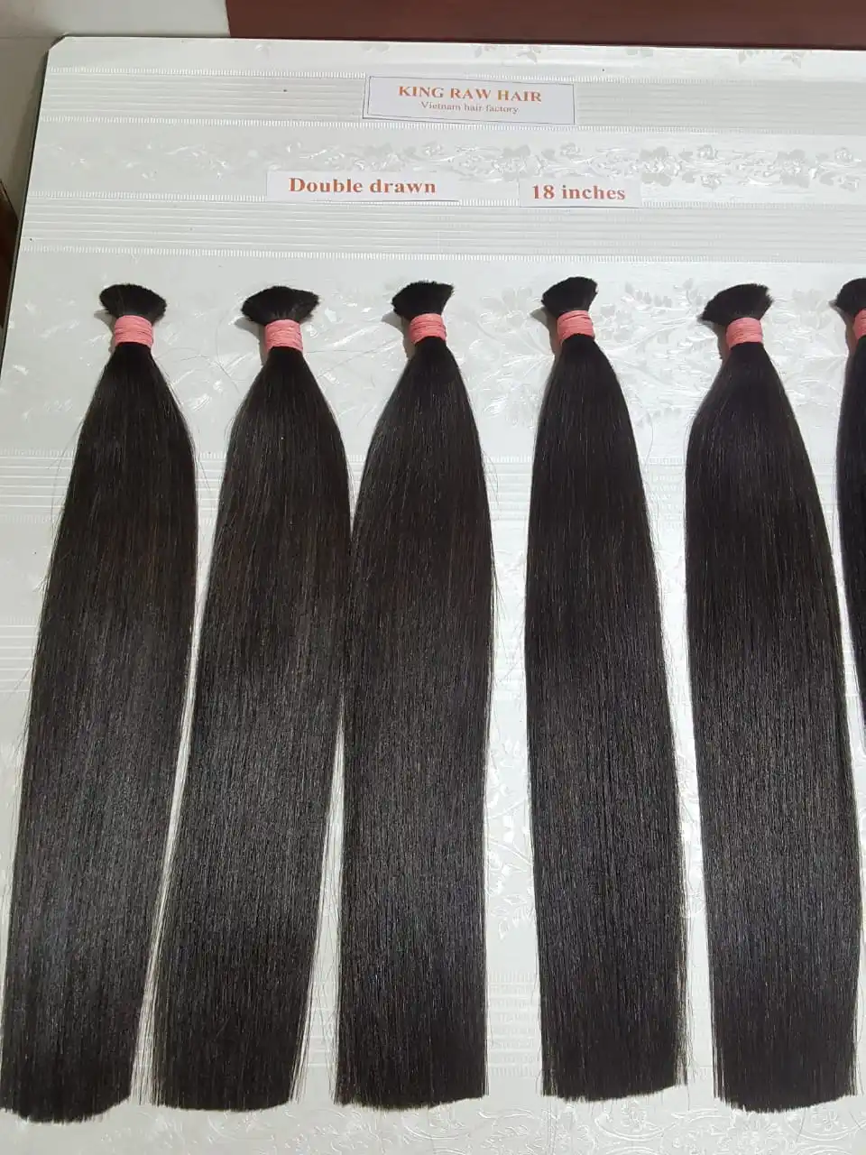 Лидер продаж Натуральные Прямые Волосы KingRawHair 18 дюймов человеческие волосы вьетнамские двойные натянутые 100% наращивание волос