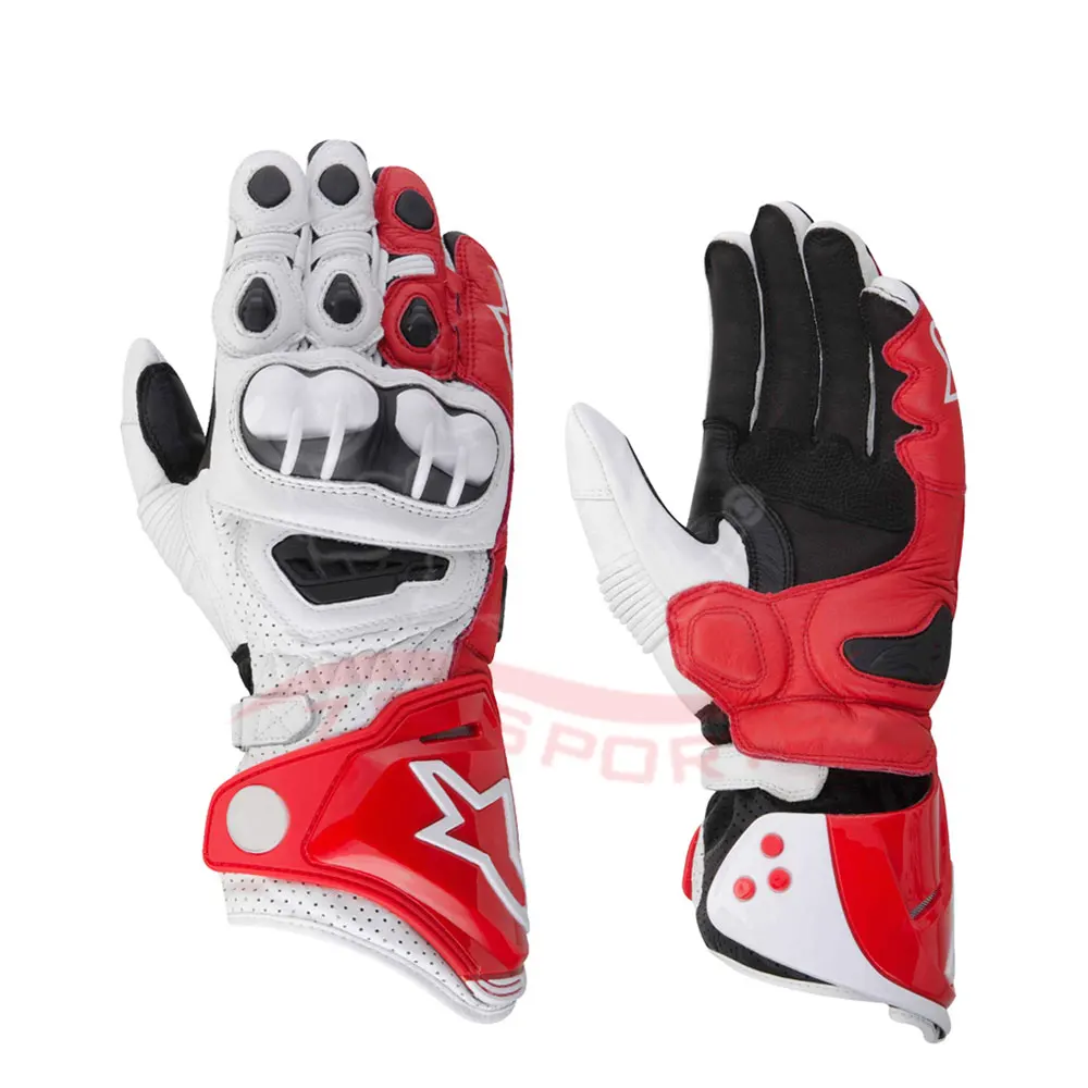 
High Quality Motorbike Leather Gloves With Custom Made Latest Design 