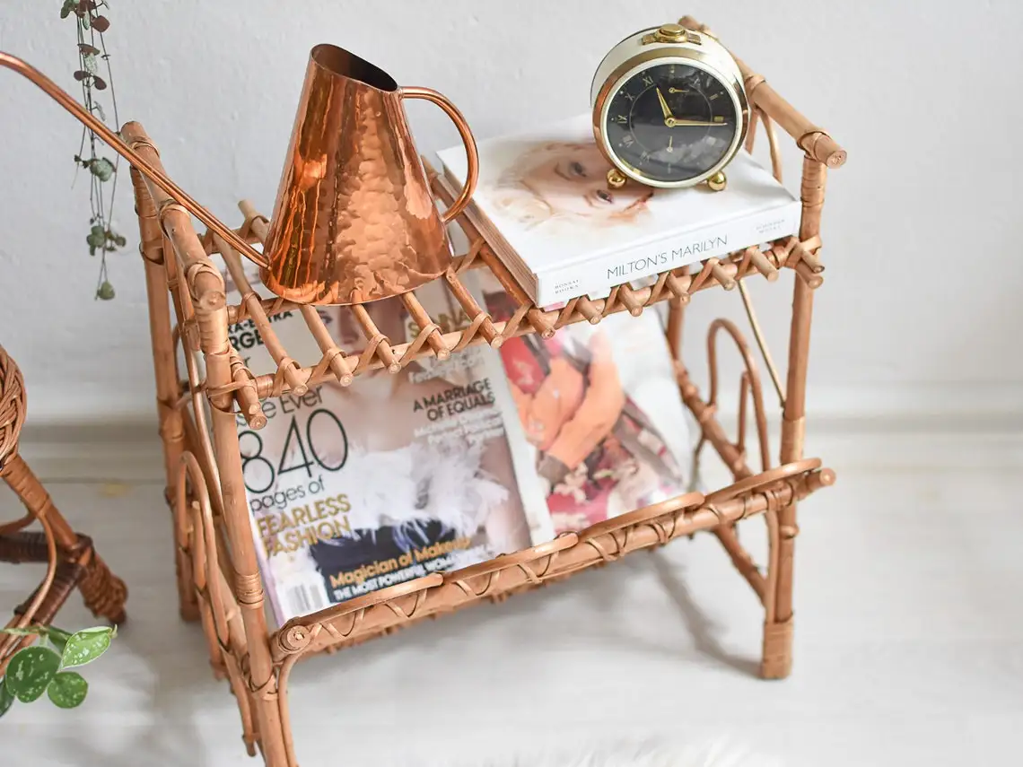 Деревенский дом декор из ротанга журнальной стойкой-Газета Держатель-SISU бренд RFS-064