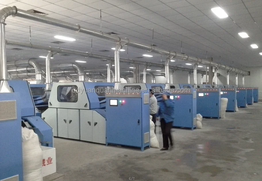 China Yuanquan Fully Automatic Cashmere carding machine Production Line  for Sheep Wool