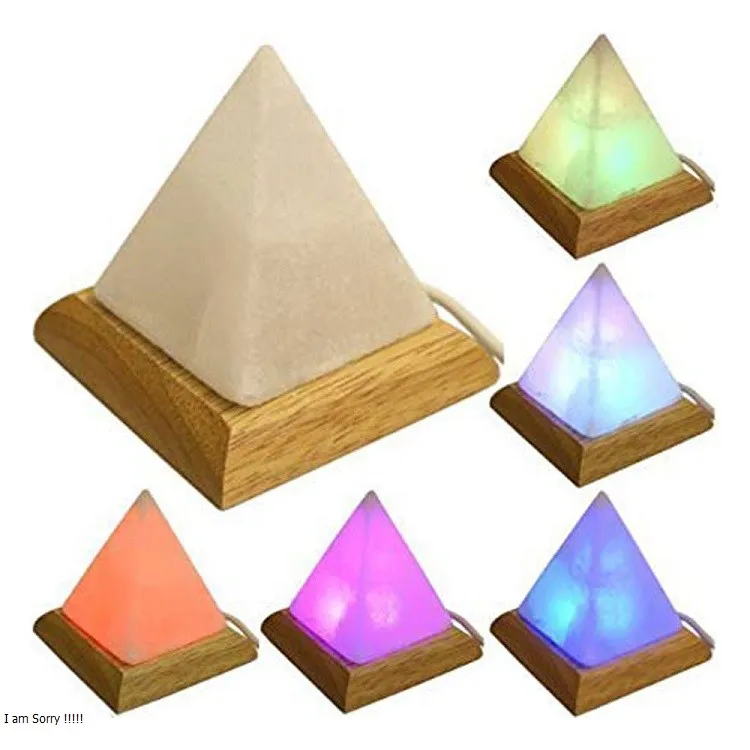 wholesale dimmer switch 15w bulb wooden base decoration pakistan natural crystal rock stone himalayan salt lamps