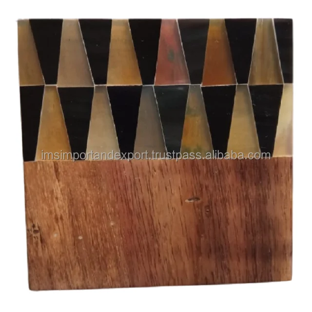 
most trending Wholesale Horn and Wooden handmade tea coffee coaster for bulk and wholesale order most selling coaster custom 