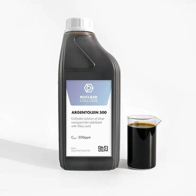 Premium Cosmetic/Medicine/Pharmaceuticals Grade Raw Chemical Ingredients - Argentolein 500 - Colloidal Silver Nanoparticles w