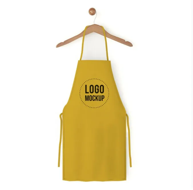 Wholesale high quality cotton long kitchen cooking chef apron, OEM, ODM