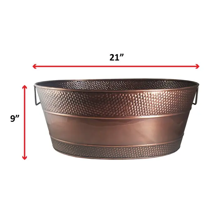 copper ice bucket hammered copper beverage tub hammered wine cooler