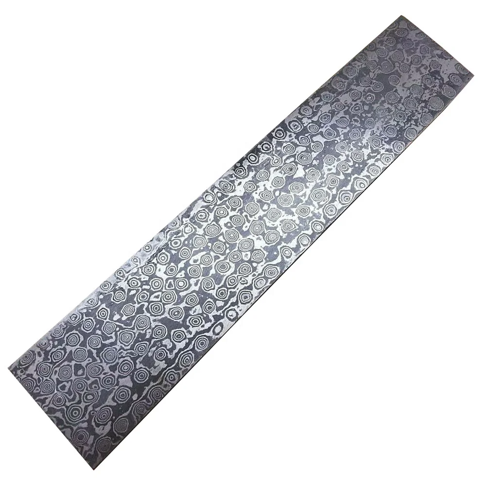 
Original Damascus Steel Bar Billet for Crafts Knife Tools Making Raindrop 
