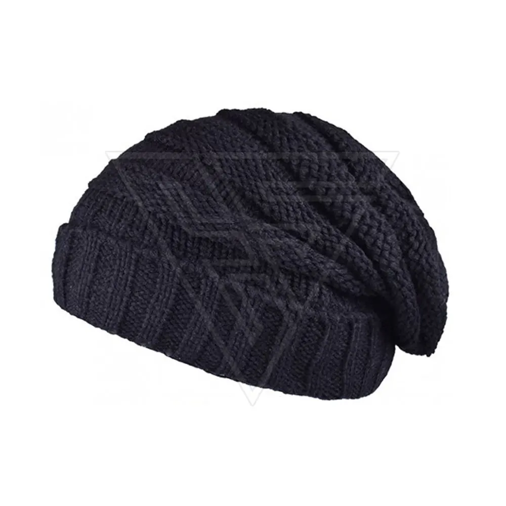 Hat Beanie Beaniebeanie Winter Warm Customized Fold Promotional Acrylic Knit Hat Beanie
