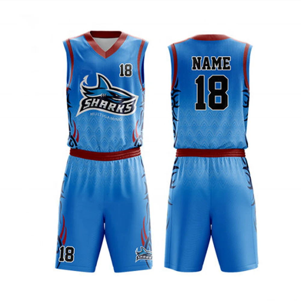 Wholesale Own Design New Blank Team Logo Printing Basketball Jersey Basketball Uniforms Custom