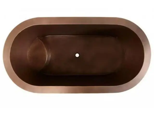 Hot Selling Copper Japanese Soaking Tub Oval Spa Bathtub for Hotel Customized Polish Accessory Style