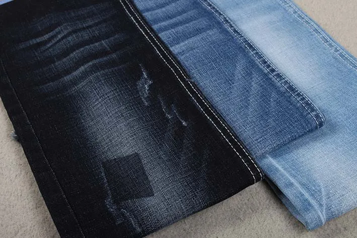 high quality yarn dyed crosshatch slub pants denim fabric