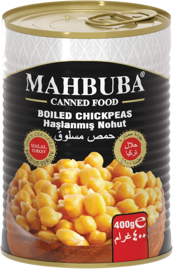 Консервированные продукты MAHBUBA вареный нут 400 г халяльная еда консервированные высокого