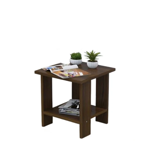 Низкий минимальный заказ быстрая доставка Темный ореховый цвет боковой столик дизайн современный стилист простой для спальни, гостиной и семейного зала