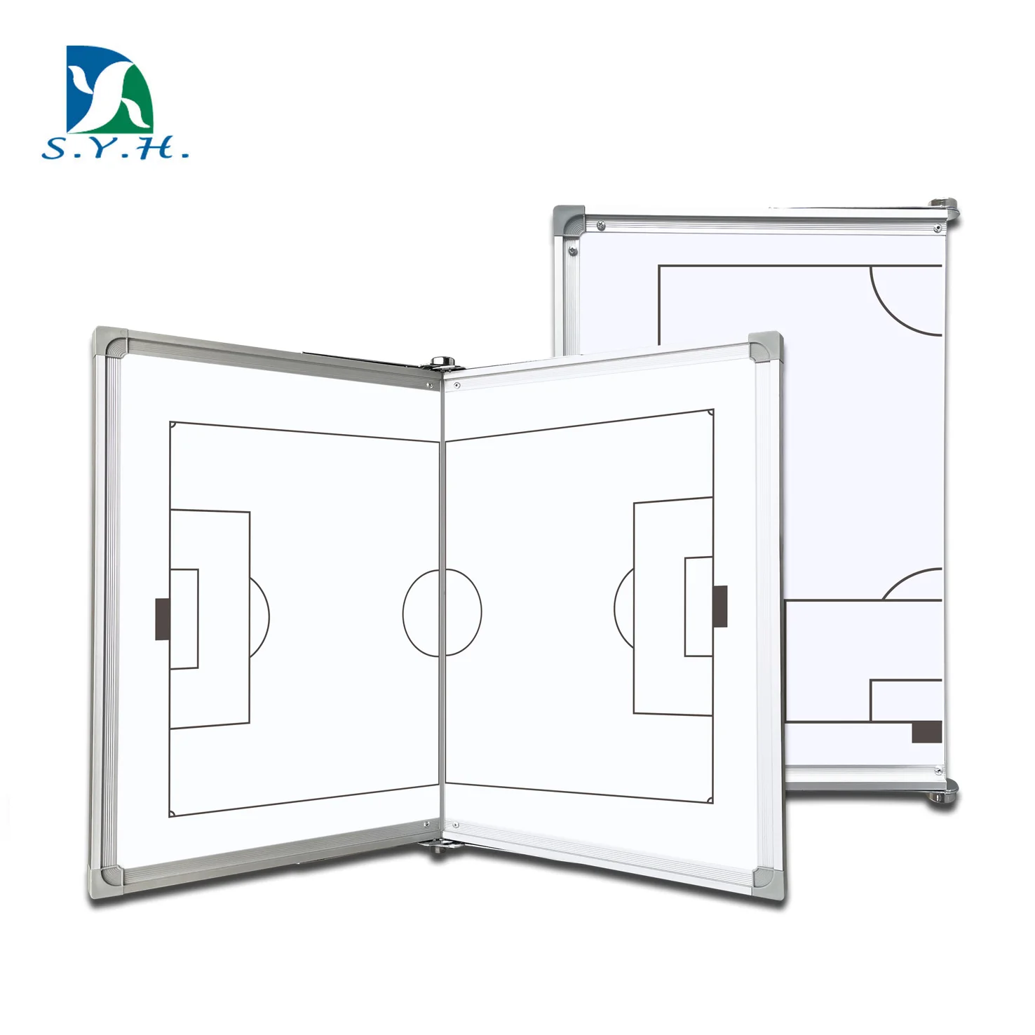 Double sided foldable magnetic basketball football coach tactical training  board