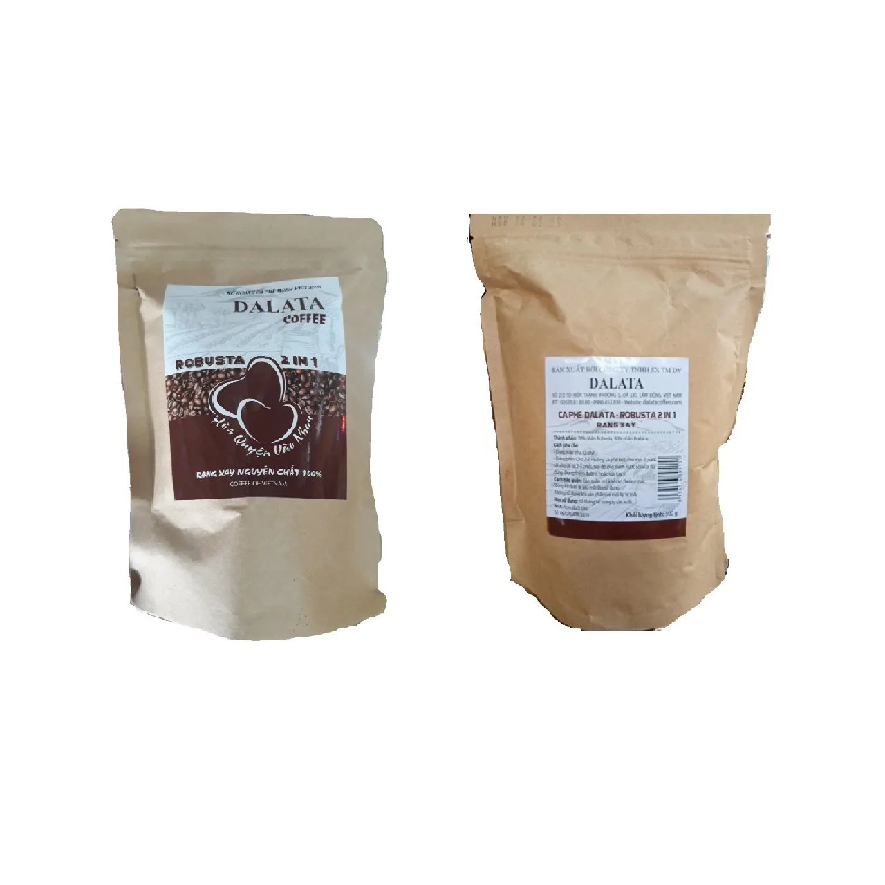 0.5kg Weight Of Bag Robusta Coffee Powder 1.21% Max. Moisture 2 in 1 Shelf Life 1 Year Medium Roast Level From Vietnam