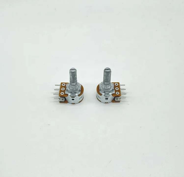 ALPS RK163 series metal shaft rotary potentiometers RK1631210C4U 50K