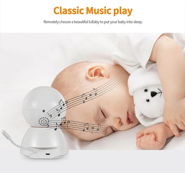 Sectec Amazon New Baby Monitor Camera Wireless 1080P Full HD Smart Security CCTV Wifi Night Vision Kid Camera