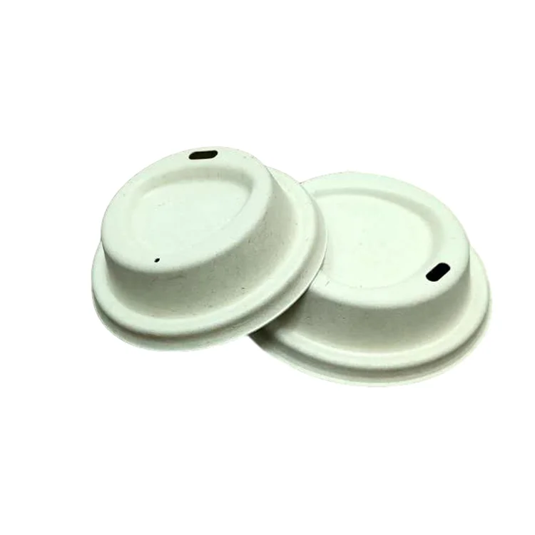 80 мм биоразлагаемый сахарный тростник, Бамбуковая целлюлоза, бумажная Крышка для кофейной чашки, одноразовая бумажная Крышка для кофейной чашки