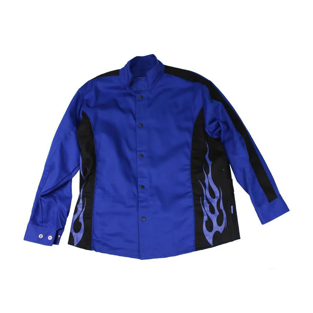 Многоразовая 100% FR хлопковая задняя огнезащитная одежда с спилковой коровьей кожей защитные сварочные куртки для мужчин