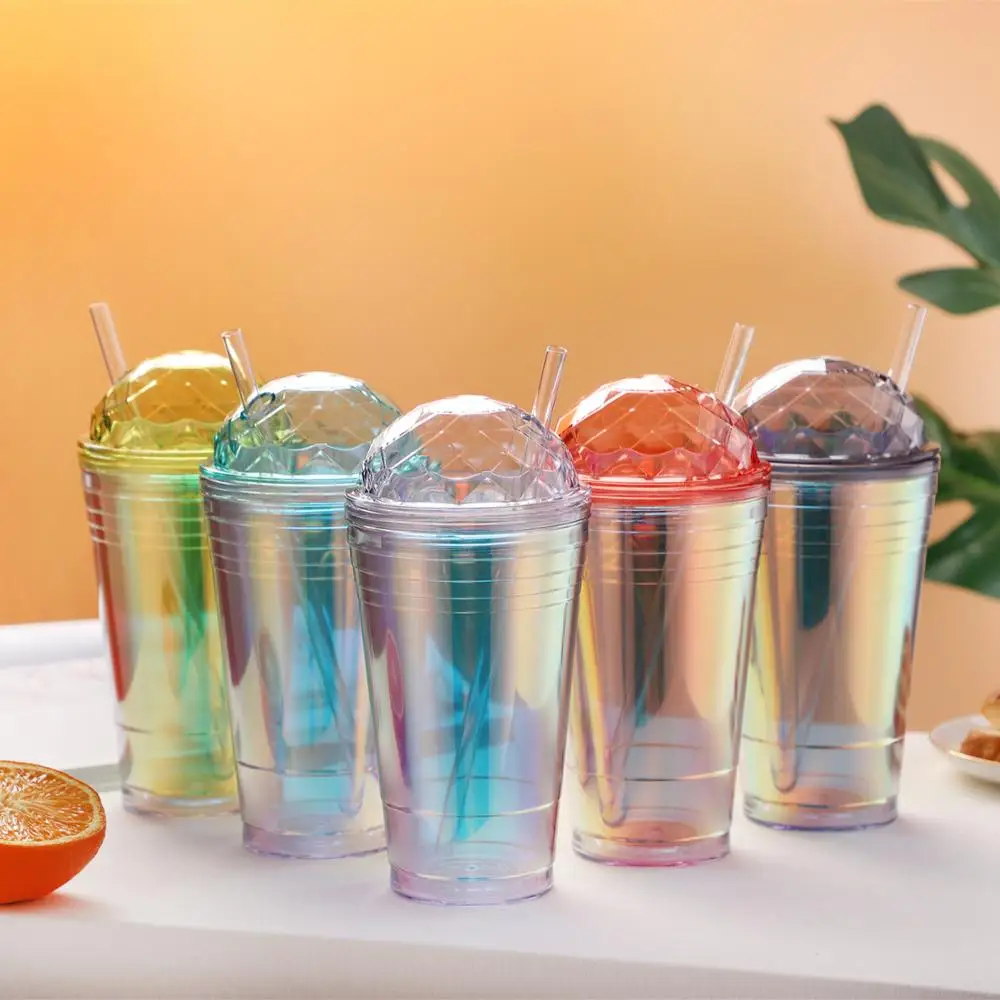 Высокое качество кофе в Корейском стиле; Стильная обувь по низкой цене, не содержит Бисфенол А с двойными стенками, пластиковые бутылки с соломенной крышкой питьевой воды чашки