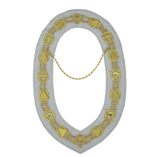 Масонская регалия Д. О. К. Золотистые металлические ошейники DOKO DRESS с белой подкладкой MASONIC лучшее качество OEM 2022