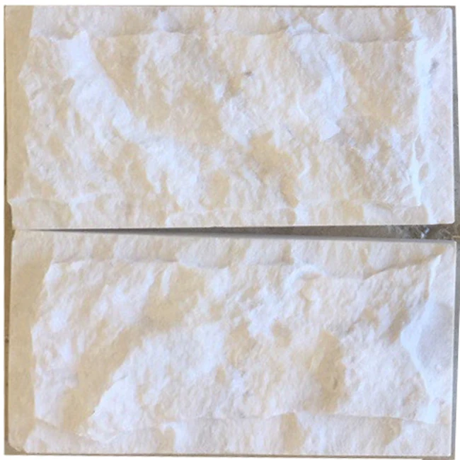 Ivory White Marble Mushroom Stone Tiles Natural Exterior Wall Cladding for Interior and Exterior Use
