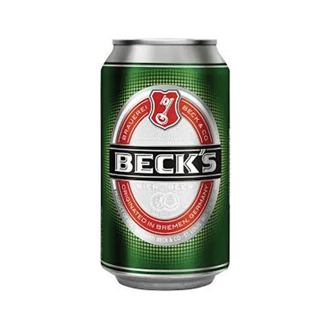 Becks beer available in cans and  bottles