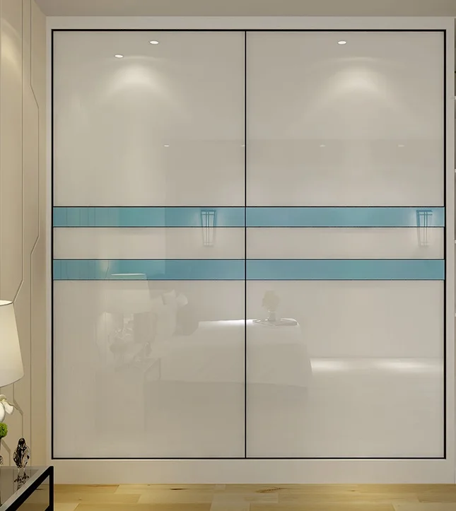 High gloss wooden closet for bedrooms