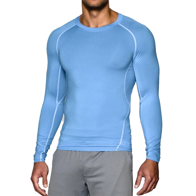 Men Full Sleeve Compression Running Base Layer Top Gym Sports Shirt Baselayer Tights Sportswear
