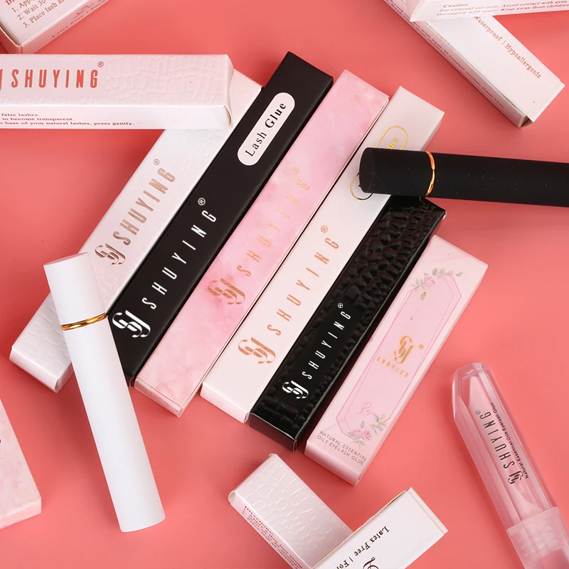 Wholesale Small Paper Box Customize Eyelash Glue Box Adhesive Magic Eyeliner Custom Eyelash Glue Packaging