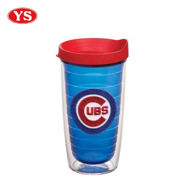 promotional 16oz double wall plastic auto coffee travel mugs with lid