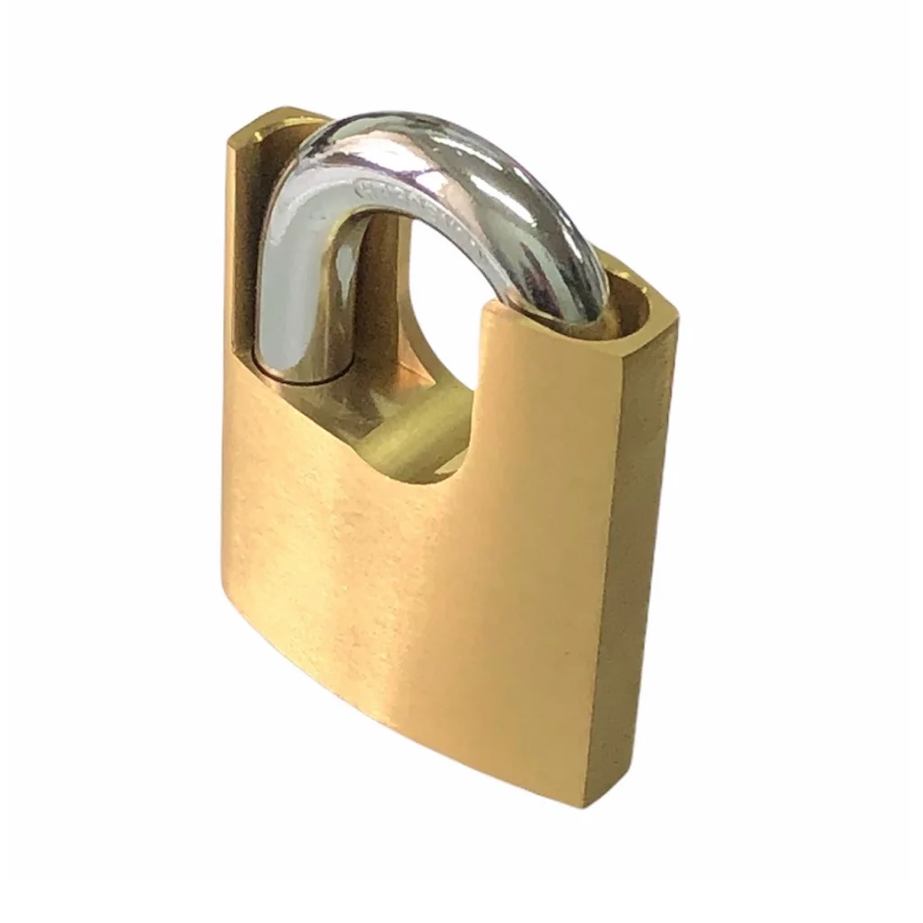 High Security Heavy Duty Shrouded Brass Padlock for Luggage