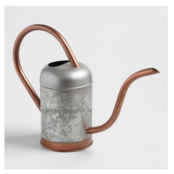 Декоративная медная и Натуральная отделка оцинкованная металлическая садовая Лейка с длинным носиком Цветочная по низкой цене