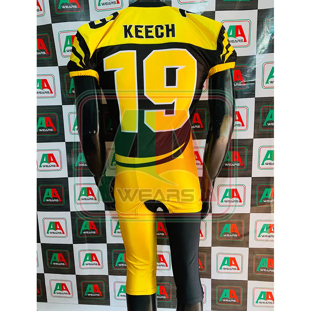 Top Quality American Football Uniforms Customized Designs Printing Sublimated Quick Dry Breathable American Football Uniform Men