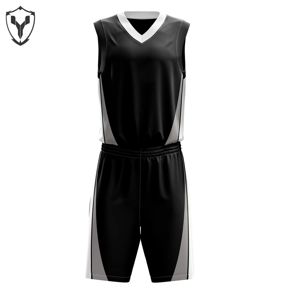 High Quality Embroidery Stitched Men Sports wear Custom Design Sublimated Digital Printed Low Price Basketball Uniform Sets